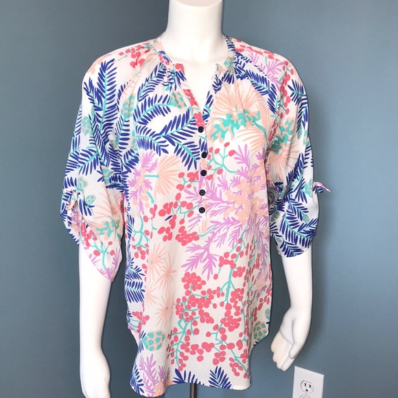 Yumi Kim Joey Boho Spring Floral Print Blouse SM - Picture 1 of 5
